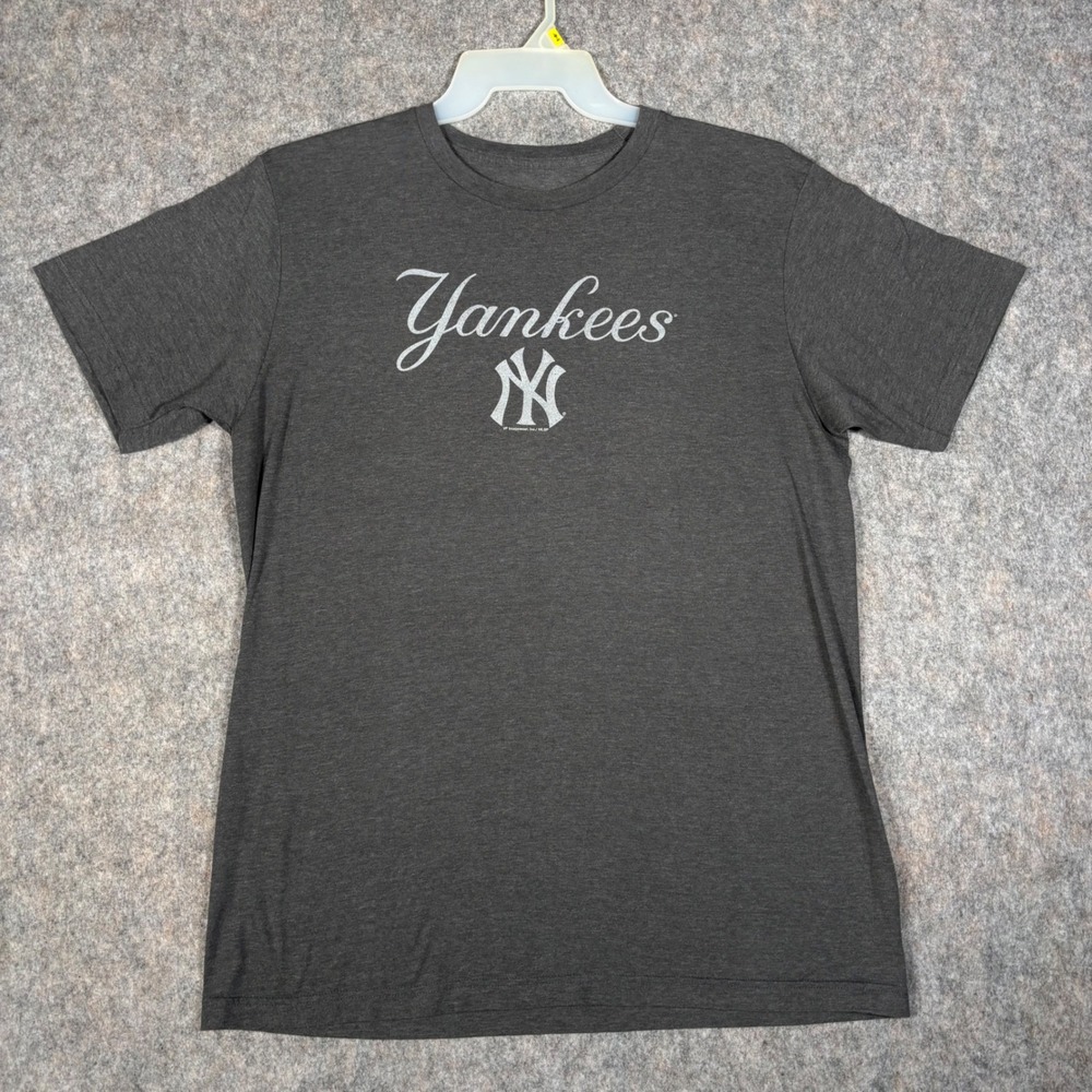 MLB New York Yankees T-Shirt Mens L Charcoal Grey Ring Spun Soft 2017 2TP2